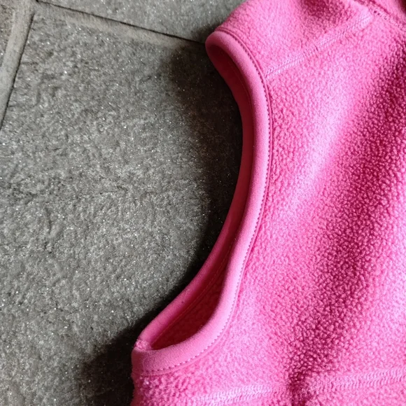 •L.L. Bean Child Vest Bright Pink Fleece Full Zip Sleeveless Jackets No Size Tag - Picture 10 of 16